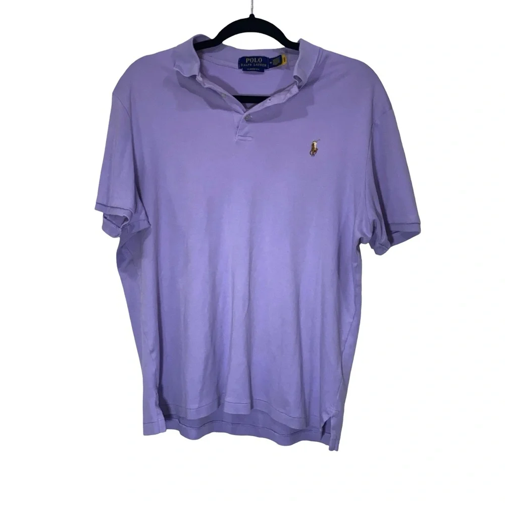 Polo by Ralph Lauren Lavender Classic Fit‎ Cotton Polo Shirt